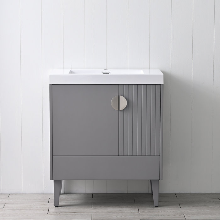 George Oliver 30 Inch Freestanding Bathroom Vanity with Sink, Wood ...